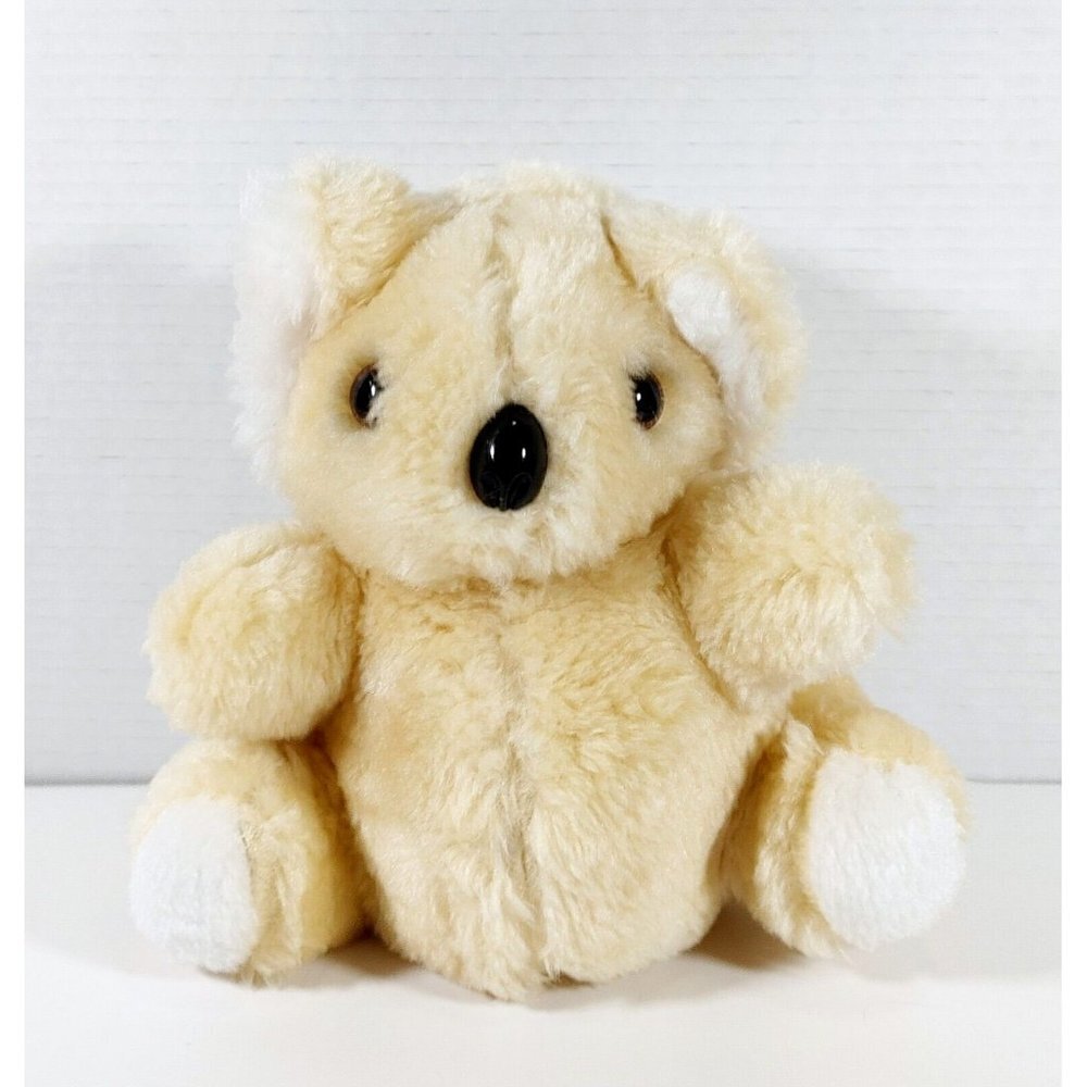 MTY International  Vintage Plush Koala Bear Yellow White 9 Inch Stuffed Animal